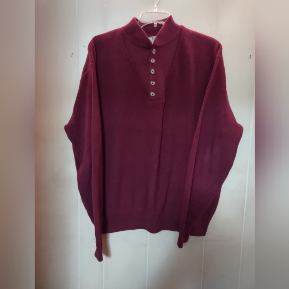 Vintage L. L.Bean Burgandy Sweater Size 2XLarge